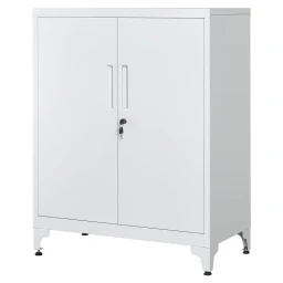 SONGMICS Aktenschrank – Stahl, Grau, mit Doppeltür, abschließbar