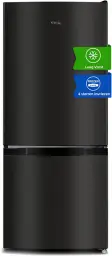 CHIQ 117L bottom freezer refrigerator, 39dB, electronic control, black steel, sorting storage, easy manual defrost